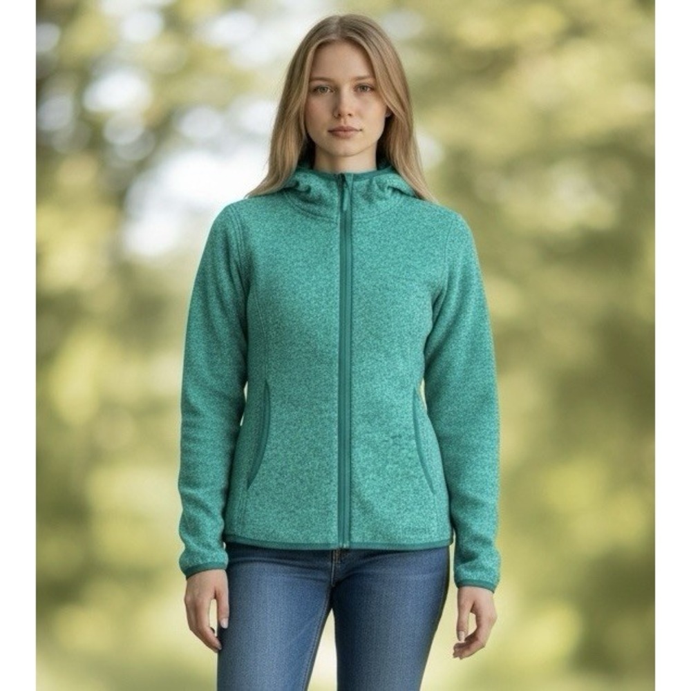 Marmot Norhiem Sweater Knit Fleece Jacket Women's Med Gorpcore Heather Green - Picture 4 of 16